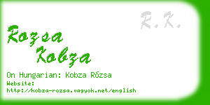 rozsa kobza business card
